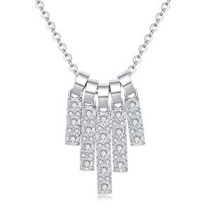 Layered Necklace Hypoallergenic 18K White Gold